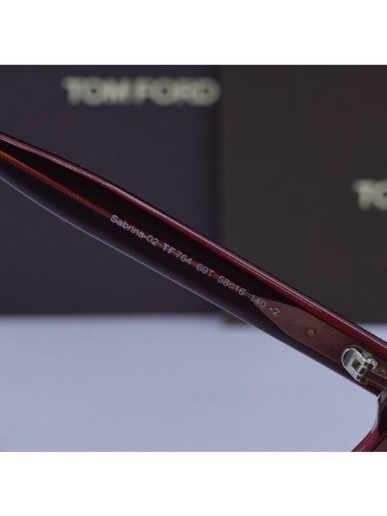 Tom Ford FT0764 69T Sabrina Square Sunglasses - Bordeaux main image 5